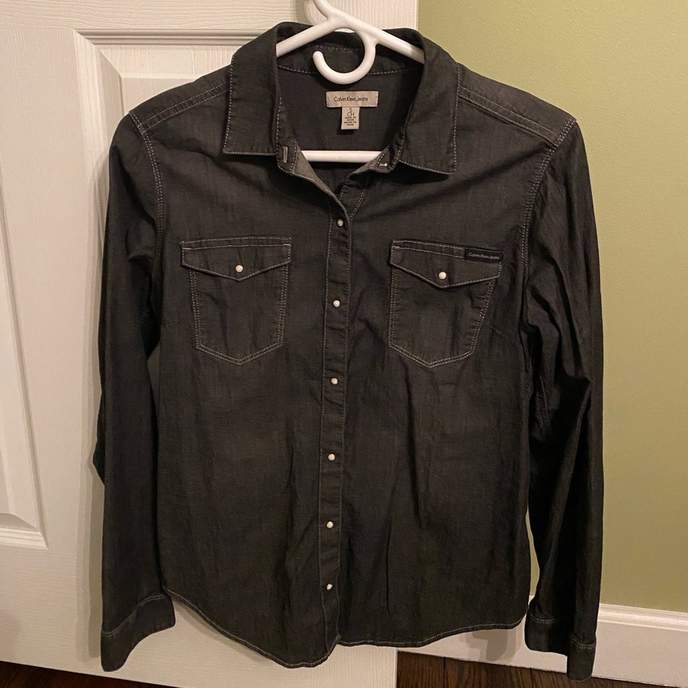 Calvin Klein Women’s Black Denim Shirt